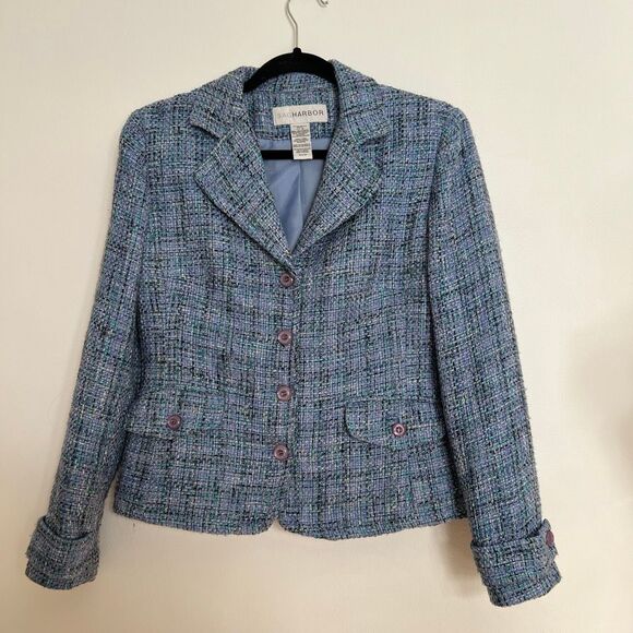 Sag Harbor Tweed Jacket Lavender Blue - Picture 6 of 8
